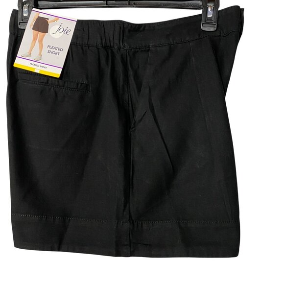Joie$158  Womens Black Pleated Linen Blend Shorts  Elastic‎ Waist XL NWT - Picture 9 of 11